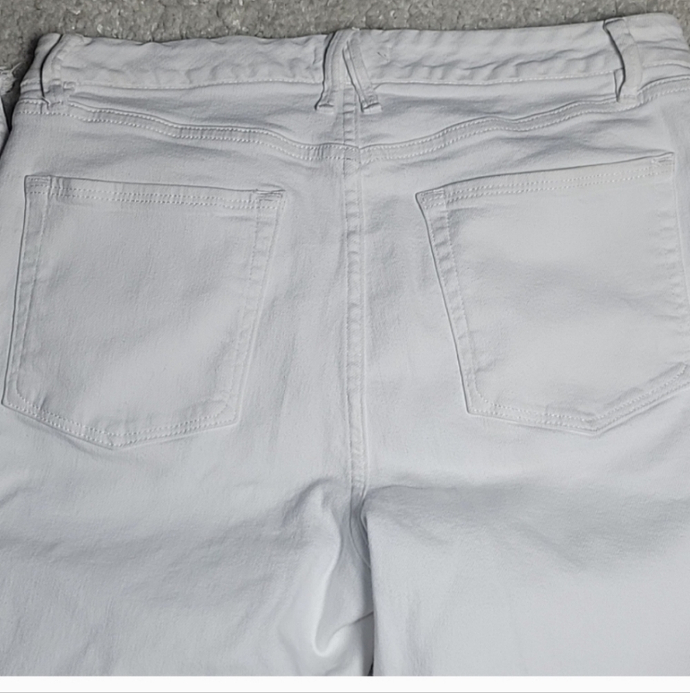 GOOD AMERICAN HIGH WAIST Ankle Cropped Frayed Hem Straight Leg Jeans Size 12/31 - Picture 12 of 14